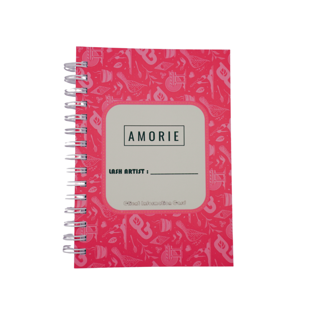 Amorie Client Information Card Book