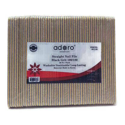 ADORO STRAIGHT NAIL FILE PACK 50PC.