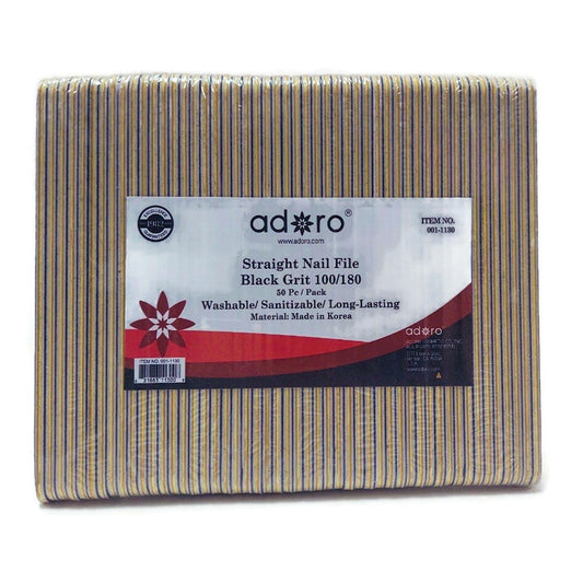 ADORO STRAIGHT NAIL FILE PACK 50PC.