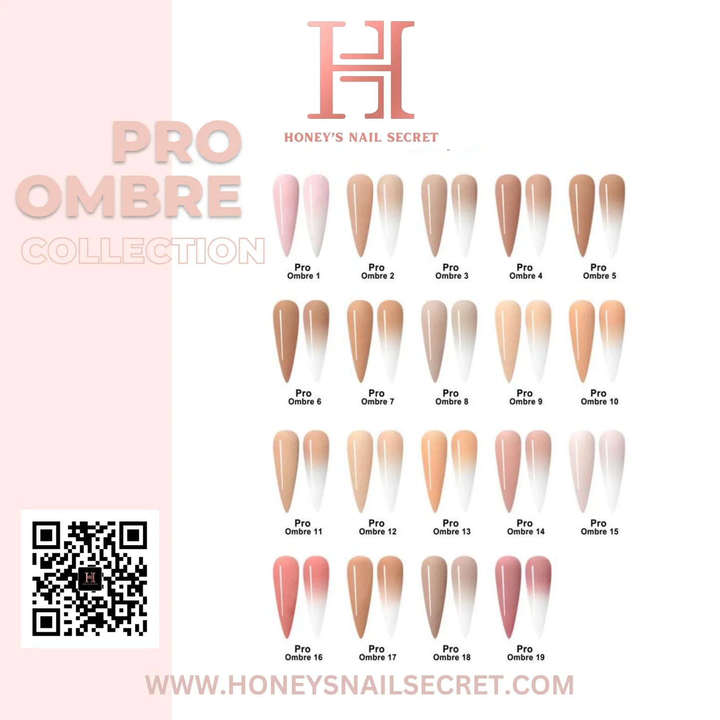 HONEY'S NAIL SECRET PRO OMBRE ACRYLIC COLLECTION