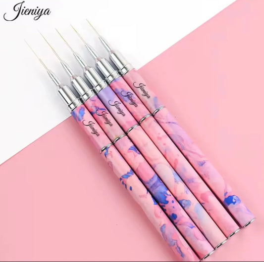 Marble Nail Art Liner Brushes 5pc