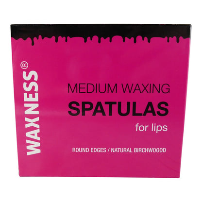 WAXNESS MEDUIM WAXING SPATULAS ROUND EDGES 100PC