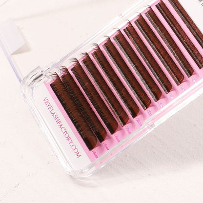 Brown Veyes Colored Eyelash Extensions