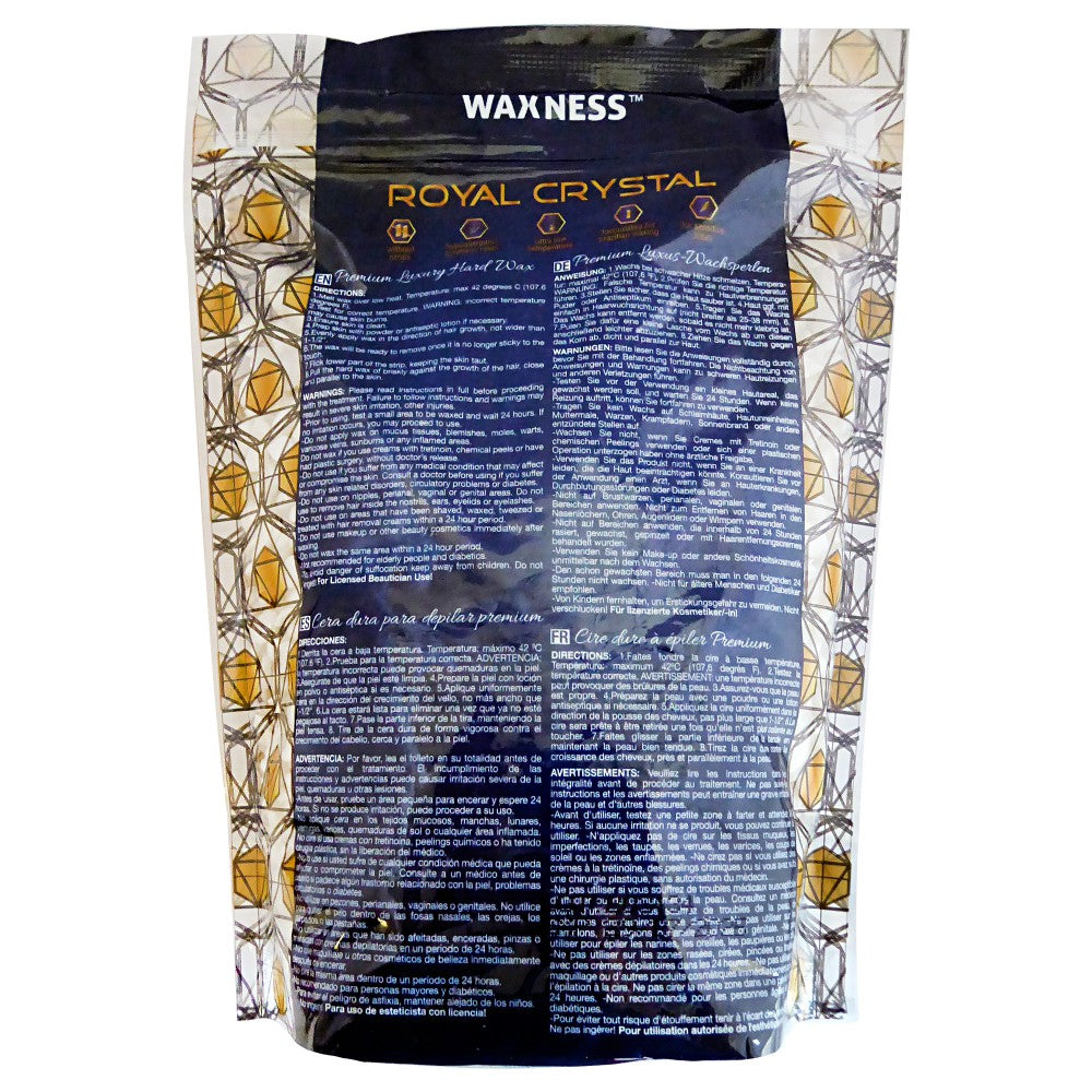 WAXNESS Royal Crystal Premium Luxury Hard Wax 1.65 Lb
