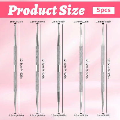 Stainless Steel Dotting Tool &Case 5pcs