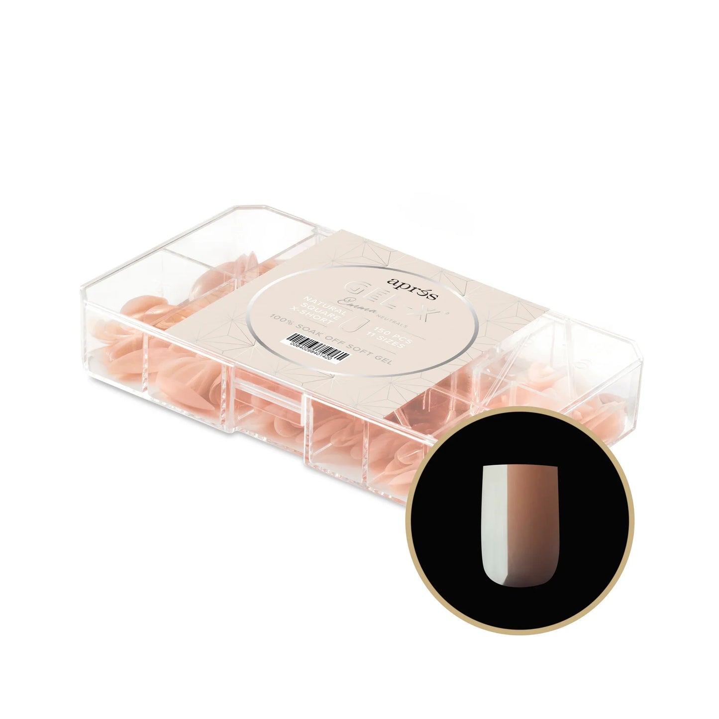 Aprés NEUTRALS GEL-X® EMMA BOX OF TIPS - 11 SIZES (150PCS)