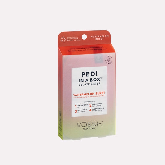 VOESH Pedi in a Box Deluxe 4 Step Watermelon Burst Trio