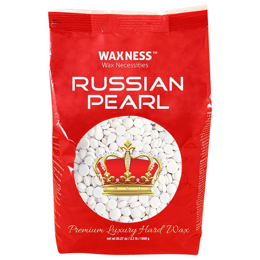 WAXNESS Polymer Blend Premium Luxury Hard Wax Beads Russian Pearl